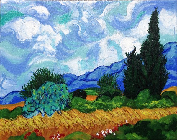 Wheat Field & Cypresses - After van Gogh